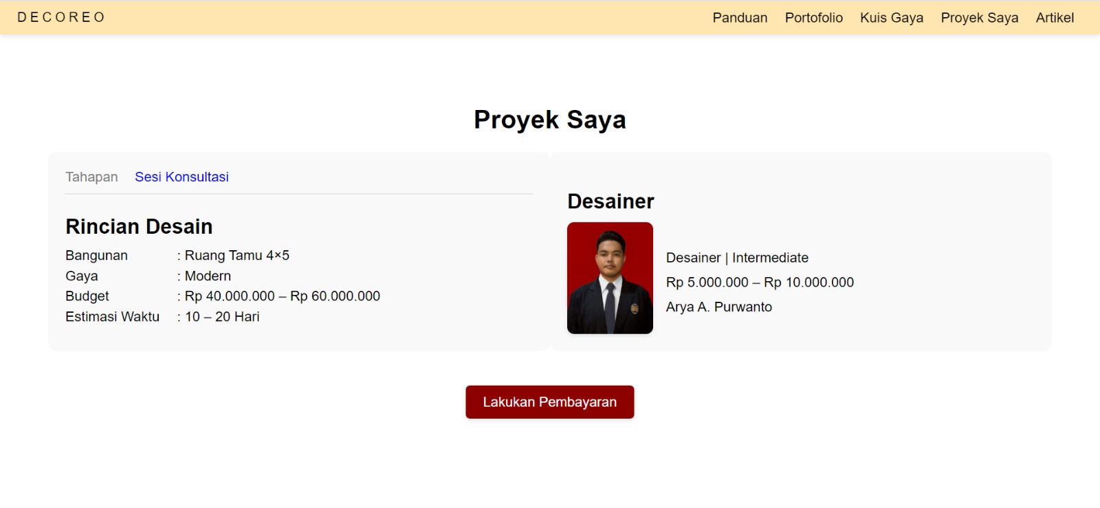 Contoh Formulir Pembayaran